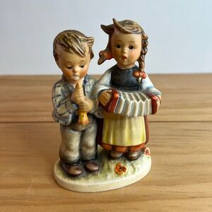 Vintage 1952 Hummel "Birthday Serenade" Boy Flute, Girl Accordion TMK-3 Figurine